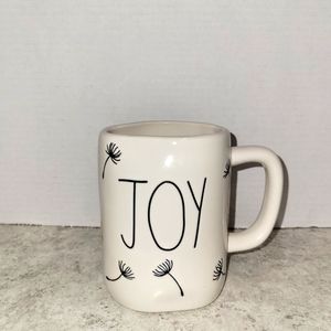Rae Dunn Joy White Ceramic Mug